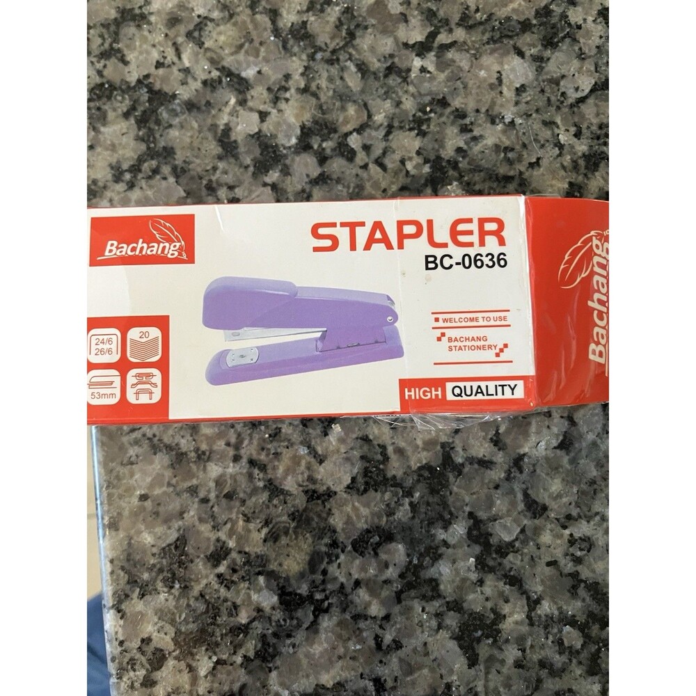 Purple Stapler Office Supplies Whimsical Small Stylish